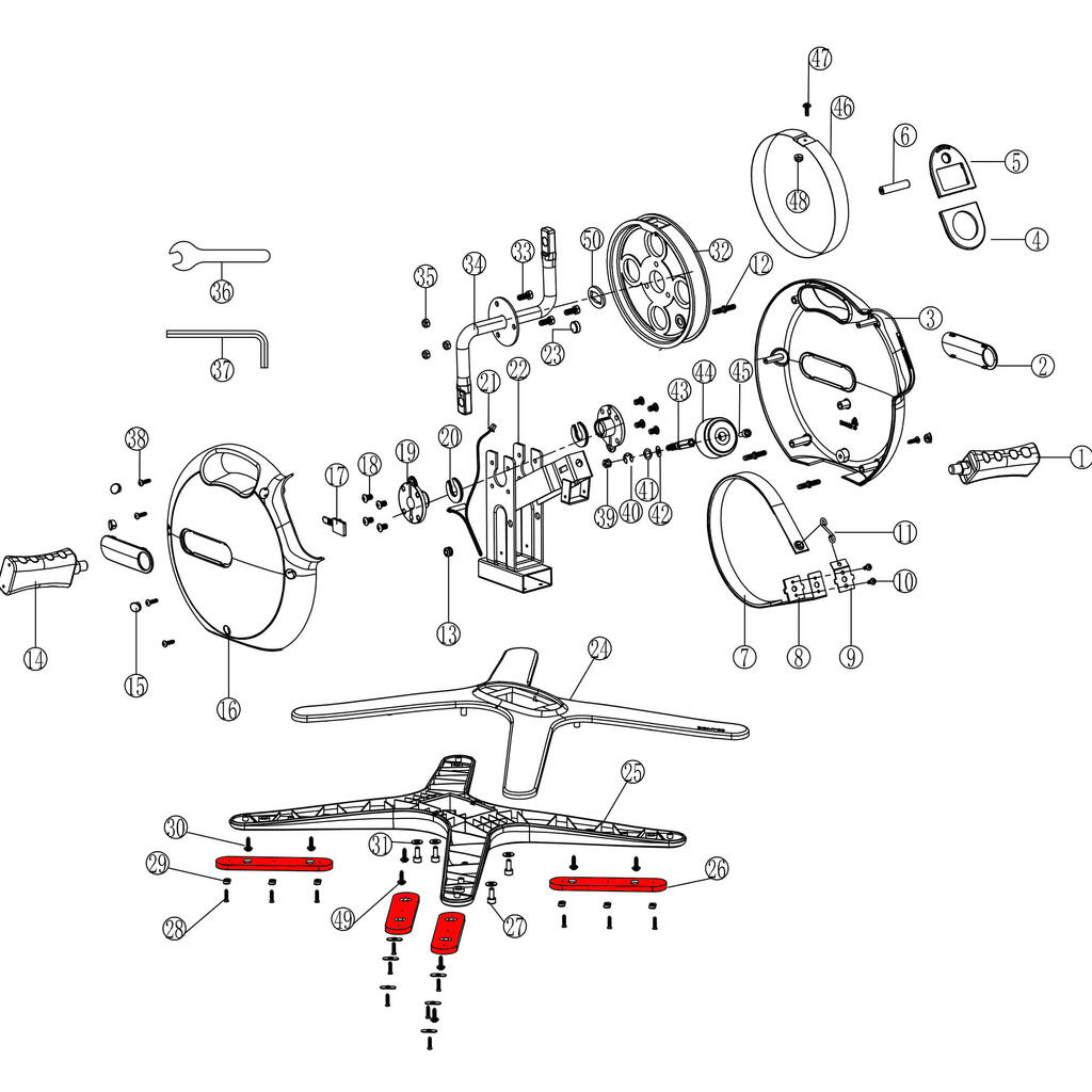 Leg Glides* 4 - Spare Part for Minibike